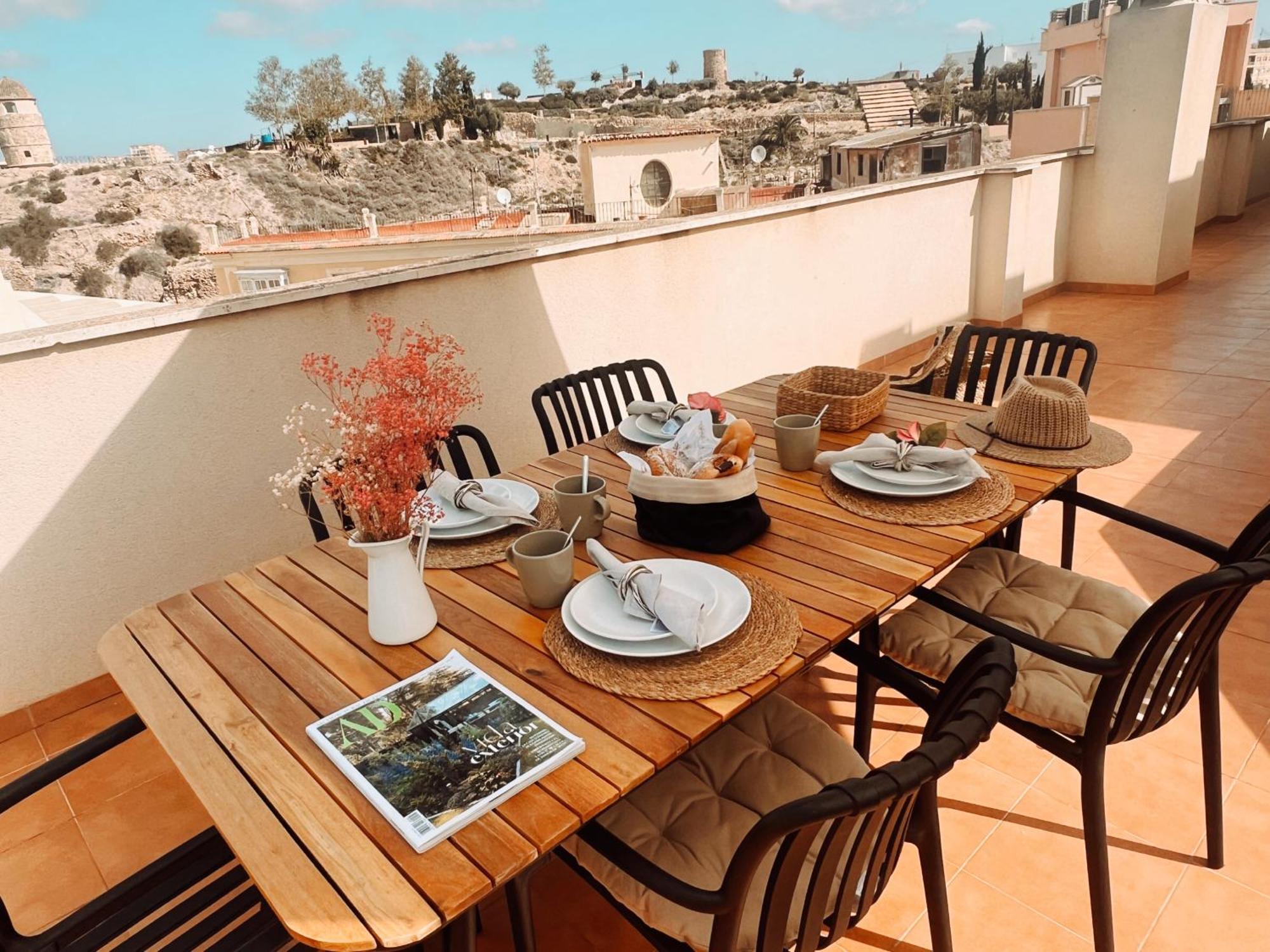 카르타헤나 Casa Jara- With A Private Terrace 360 Views In Old Town - Free Parking 아파트 외부 사진